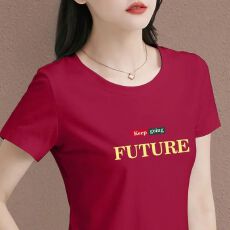批发纯色短袖<b class='q'>t</b><b class='q'>恤</b>夏季新款2026韩版印花气质修身显瘦百搭<b class='q'>妈妈</b>上衣