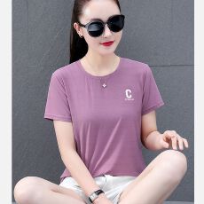 批发青中年<b class='q'>妈妈</b>纯棉短袖新款韩版英伦风简约印花遮肚<b class='q'>T</b><b class='q'>恤</b>女正品上衣潮