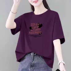 批发韩版纯棉T恤夏季大码<b class='q'>女装</b>百搭女士显瘦宽松潮流潮牌半袖减龄上衣