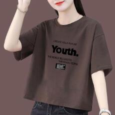 批发纯棉短袖t恤女夏季2026新款宽松减龄洋气小个子中老年上衣女装潮