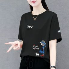 批发短袖t恤女<b class='q'>妈妈装</b>夏季新款韩版宽松显瘦遮肚减龄百搭时尚上衣ins潮