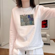 批发2026新款洋气小众设计感印花T恤女韩版显气质秋冬季打底衫女士潮