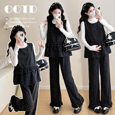 批发实拍现~2026春季韩系洋气背心印花套装宽松显瘦舒两件套装