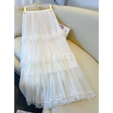 批发巨好看的白色纱裙<b class='q'>半身裙</b>女春季2026新款小个子垂感显瘦仙女蛋糕裙