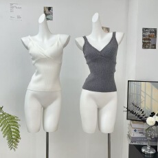 批发Wuuusmiu系方程式可叠穿 镂空低领<b class='q'>打底</b>吊带女网眼v领<b class='q'>背心</b>上衣