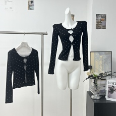 批发宋正恩韩系假两件镂空蕾丝长袖t恤女春季<b class='q'>百搭</b>修身内搭打底衫上衣