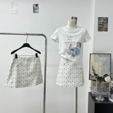 批发你好卡农 小众波点设计感a字<b class='q'>半身裙</b>女夏<b class='q'>新款</b>高腰显瘦设计感小短裙
