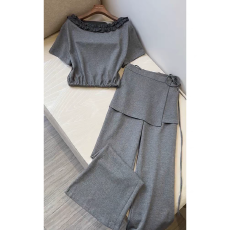 批发赫本风显瘦黑色休闲慵懒风小众不撞款穿搭两件套装女<b class='q'>夏</b>季2026新款