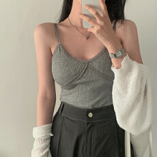 批发实拍<b class='q'>大码</b> 蕾丝花边<b class='q'>吊带</b><b class='q'>背心</b>女夏季带胸垫美背辣妹性感外穿上衣