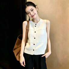 批发大码女装胖mm肌理感针织开衫马甲女2026秋冬新款宽松无袖<b class='q'>背心</b>上衣