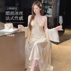 批发【美神降临】法式<b class='q'>吊带</b><b class='q'>睡裙</b>女收腰显瘦性感睡衣纯欲风家居服带胸垫