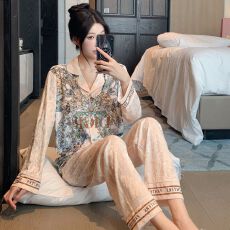 批发带胸垫金<b class='q'>丝绒</b>睡衣女秋冬季钻石绒时尚<b class='q'>套装</b>休闲可外穿家居服
