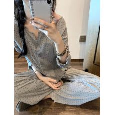 批发蕾丝碎花睡裙2025年<b class='q'>春</b>秋季新款睡衣女宽松网红风家居服