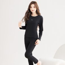 批发绒保暖衣女士少女秋衣秋裤套装甜美休闲纯色保暖内衣女生