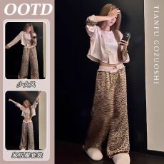 批发仿棉 韩系纯欲风kitty睡衣女秋季2025新款大码宽<b class='q'>家居服</b>套装