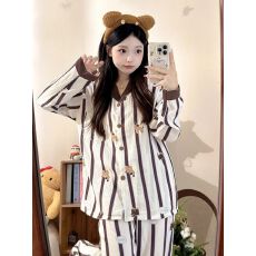 插色领小狗2026年春秋季新款睡衣女网红风长袖长裤家居服