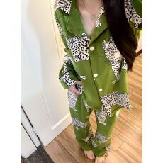 批发德绒豹子套装韩版2025年冬季睡衣女加厚网红ins风家居服