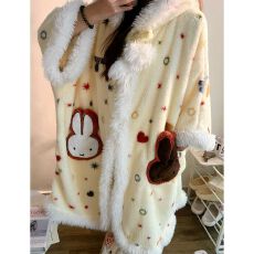 批发波点<b class='q'>睡衣</b>女秋冬季新款珊瑚绒加厚甜美卡通睡袍睡裤套装外穿