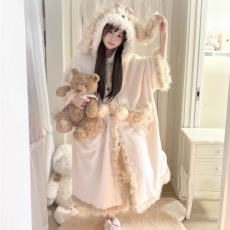 批发<b class='q'>珊瑚</b><b class='q'>绒</b><b class='q'>睡衣</b>冬加厚休闲宽松可爱甜美加<b class='q'>绒</b>保暖法兰<b class='q'>绒</b>睡袍家居服套装