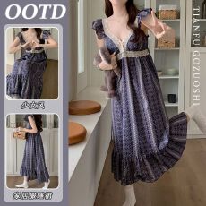 批发仿棉 韩国小姐姐同款夏季<b class='q'>吊带</b>蕾丝花边甜美性感纯欲家居服