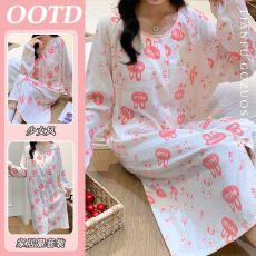 批发新款云朵棉长袖睡衣少女可爱甜美卡通睡衣可爱裙子