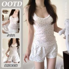 冰丝 ins风卡通睡衣女夏季新款可爱学生短袖