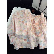 批发童话拼布2026年春秋季新款睡衣女<b class='q'>长袖</b>长裤网红韩版家居服