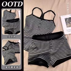 批发仿棉 韩系简约辣妹条纹工字吊带<b class='q'>睡衣</b>夏季背心修身短裤家居服