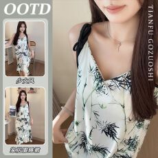 批发纯欲少女国风睡裙夏季女款<b class='q'>睡衣</b>新款外穿短袖家居服