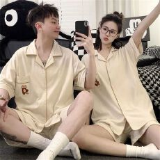 批发大码日系卡通<b class='q'>情侣</b><b class='q'>睡衣</b>男女夏季短袖短裤可外穿家居服套装
