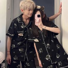 批发云朵棉 日系卡通<b class='q'>情侣</b><b class='q'>睡衣</b>男女夏季短袖短裤家居服套装
