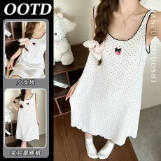 批发纯欲少女睡裙带胸垫夏季女款睡衣新款外穿短袖家居服