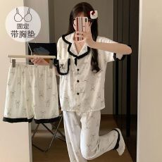 2026年夏季新款云朵棉家居服三件套