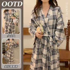 批发仿棉 日式高级感睡衣女<b class='q'>春</b>秋2026年新款睡袍家居服浴袍可外穿