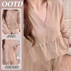 批发韩系睡衣女春秋卡通可外穿家居服套<b class='q'>装</b>