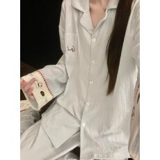 批发提花小狗2026年春秋季新款<b class='q'>睡衣</b>女网红风韩版提花家居服套装
