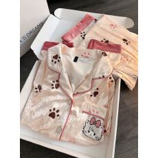 批发金丝绒猫爪印2026年秋冬季新款睡衣女网红风<b class='q'>韩版</b>家居服套<b class='q'>装</b>