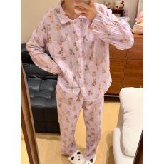 批发香芋紫兔子2027年春秋季新款睡衣女网红风<b class='q'>韩版</b>长袖家居服套<b class='q'>装</b>