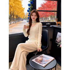 批发实拍 2026早春新款<b class='q'>个性</b>设计蕾丝百搭打底针织衫洋气<b class='q'>时尚</b>显瘦上衣