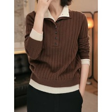 批发韩系慵懒风高级感气质长袖<b class='q'>针织衫</b>女2026冬春<b class='q'>宽松</b>显瘦纯色潮流上衣