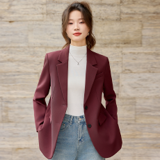 批发韩版<b class='q'>休闲</b>后开叉长袖西装外套女2025秋季通勤职业干练气质<b class='q'>西服</b>外套