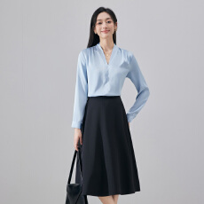 秋冬气质职业西装外套女新款简约干练办公服纯色长袖套装