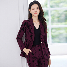 批发新款黑色简约西装套装女职业气质酒店前台接待<b class='q'>珠宝</b>店美容院工作服