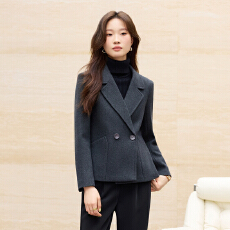 批发毛呢西装外套女2025秋<b class='q'>冬</b>季新款时尚简约气质女神范通勤短款小西服