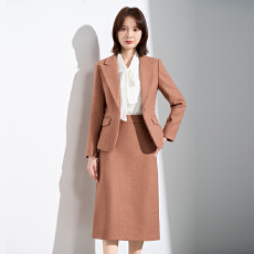 批发咖色休闲<b class='q'>小西装</b>外套女高级感2025新款春秋气质<b class='q'>修身</b>职业西服套装裙