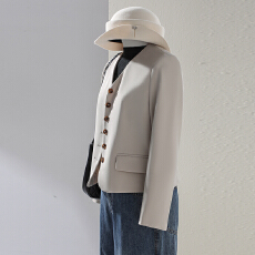 批发时尚新款小个子西装外套<b class='q'>女士</b>短款2025春秋季小香风学生复古西服