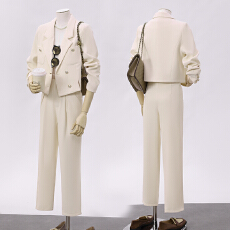 批发时尚气质<b class='q'>女士</b>工作服长袖西装外套2025新款修身显瘦洋气西服套装春