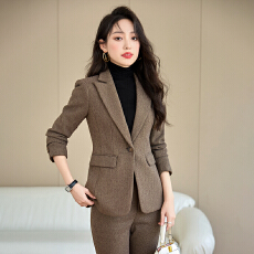 批发职业西装套装工作服女秋<b class='q'>冬</b>气质高级感时尚两件套装休闲西服外套