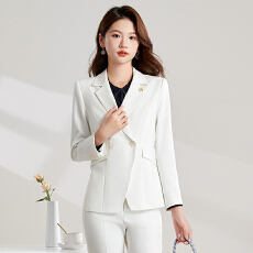 批发简约干练长袖西服套装<b class='q'>女</b>2025春季新款高级感职业正装工作服两件套
