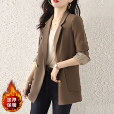 批发设计感气质职业<b class='q'>女装</b>外套2025秋季新款修身显瘦加棉通勤百搭西装